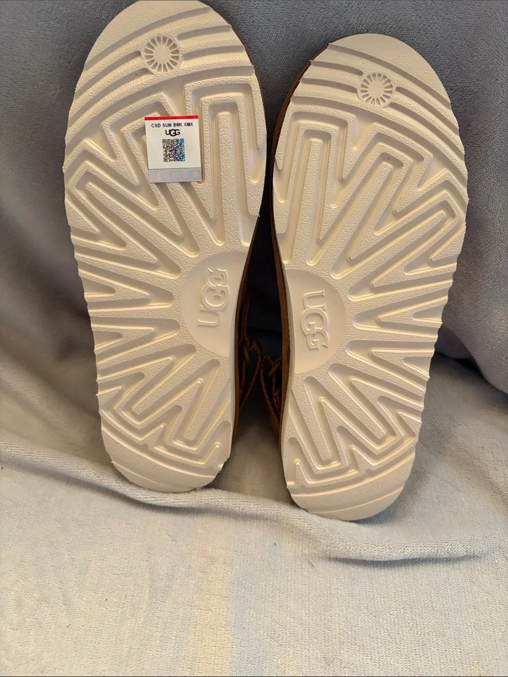 UGG kids Chestnut Brown Suede Slip-On Loafers